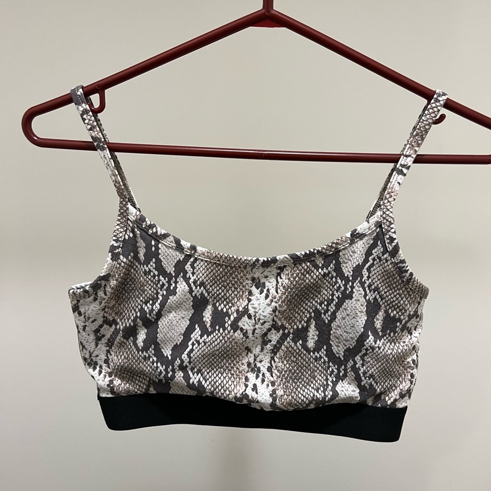TNA snake print bra